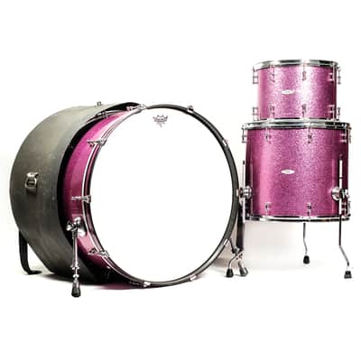 C&C Purple Sparkle Drum Set (14x28 - 10x14 - 16x18) owned By J Mascis image 1