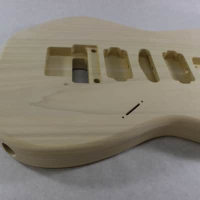 Unfinished Poplar HSH guitar body - fits Fender Strat Stratocaster neck Floyd Rose J896 image 3