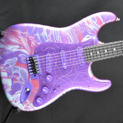 Stratocaster Grape Ape Purple Swirl SSS 5-Way Wilkinson 60's WVS Alnico 5 image 2