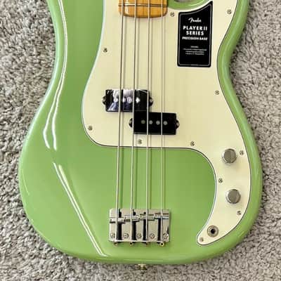 Mint Fender Player II Precision Bass guitar, Maple Fingerboard, Birch Green - MIM image 3
