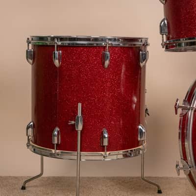 Vintage MIJ Red Sparkle Drum Set image 5