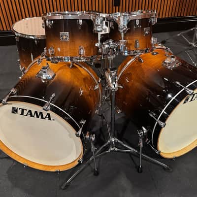 6 Piece Tama Superstar Classic Coffee Fade Maple Shells Double Bass Drum Kit w/ hardware image 7