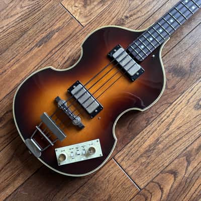1988 Greco VB-650 Violin Bass Beatles McCartney Black TapeWound MIJ Fujigen Japan image 1