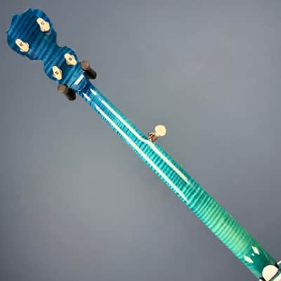 Custom Deering Maple Blossom Caribbean Blue Fade 5-String Banjo image 15