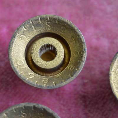 Vintage 1960s Gibson Gold Reflector Knob Set ES-335 SG Standard Custom Les Paul image 12