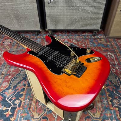 1989 Fender Pro Feel Stratocaster Model STR-75 w/Floyd Rose MIJ Fujigen w/Hard Case image 15