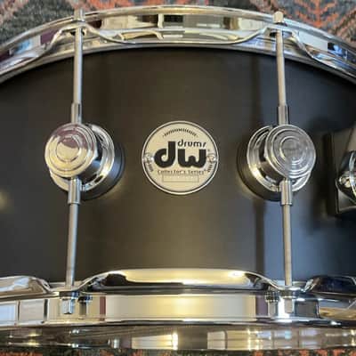 DW Collectors Series Ebony Satin Oil 6.5x14 Snare W/ Chrome HW image 1