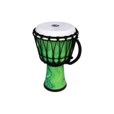 Latin Percussion LP1607 7" Rope Tuned Circle Djembe - Green Marble image 1