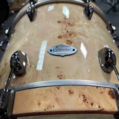 ~RARE!~ Sakae CST Celestial Maple 3-Piece 12/14/18 Bop Drum Kit Set in Exotic Mappa Burl Gloss Lacquer with Black Nickel Hardware & SKB Soft-Shell Bags image 7