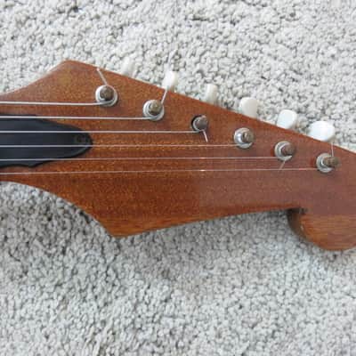 Vintage 1960s Teisco Audition Sunburst Guitar 1 Pick Up Gold Foil Small Body image 6