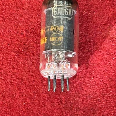 RCA Vintage Single 6AU6 Preamp/Amplifier Vacuum Tube 1960s - Clear Glass / Red Letter image 2