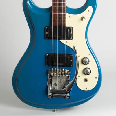 Mosrite Ventures Model Mark V Solid Body Electric Guitar (1966), ser. #B1214, black gig bag case. image 3
