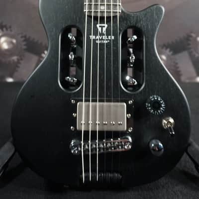 Traveler Guitar EG-1 MOD-X Travel Electric Guitar Satin Black w/ Gig Bag image 4