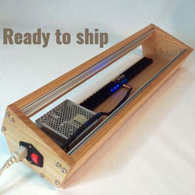 3U / 126hp Eurorack case EVA slim • Rails + Threaded strips / Elm / Powered image 1