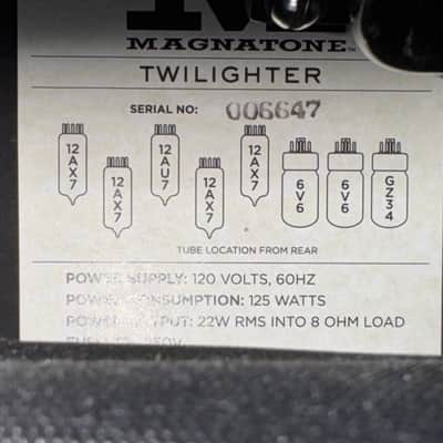 Magnatone Twilighter 22W Head w/ Matching 1x12 Cab + Footswitch – Traditional Brown – Purchased New 2024 image 12