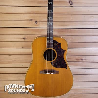 1966 Gibson Country Western Dreadnought Acoustic Guitar with Hard Case - Natural, 4lbs 7oz image 2