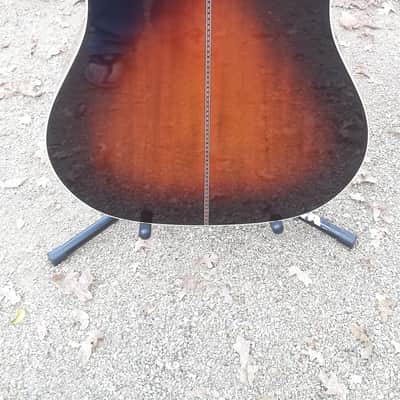 Guild Orpheum 12 fret slope shoulder dreadnought 2013 Sunburst w/ Baggs Lyric pickup image 3