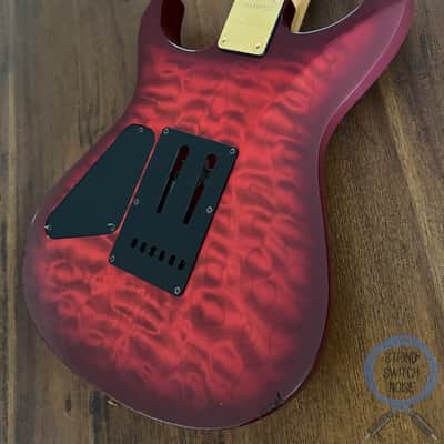 Fernandes HSS Super Strat, Quilted Red Burst, MIJ, 1990s image 2