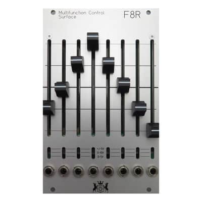 Michigan Synth Works F8R Eurorack Fader Control Module - Bottom Jacks (Silver) image 1