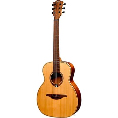 Lag Guitars Tramontane Travel Series Acoustic Guitar Red Cedar and Mahogany Natural image 2