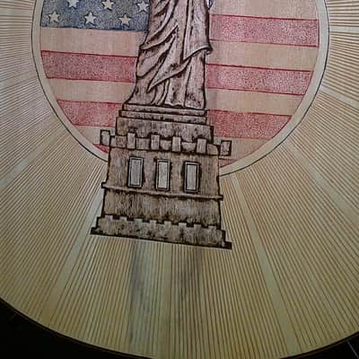 Blueberry Guitar Handmade Acoustic Guitar - Lady Liberty w/ Original Case image 13