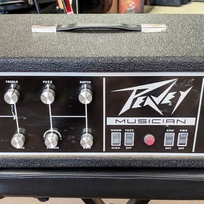70’s Peavey Musician 300 Solid State Guitar & Bass Amp Head, 175w, Fuzz, Phaser, 2 Channels image 1