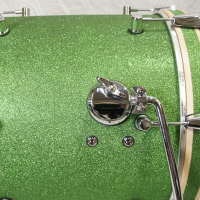 Click Icon 4pc Maple Drum Set Green Satin Sparkle Shell Pack 16 13 10 13 image 19