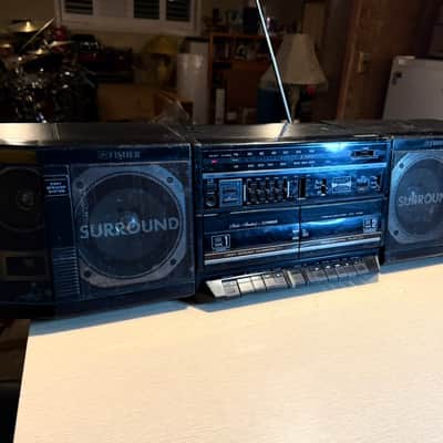 Vintage Fisher PH-W803 Double Cassette Dubbing Boombox Radio Works Great READ image 3