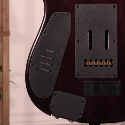 Musicman JP15 Electric Guitar - Roasted Maple Fingerboard, Flame Trans Black Burst image 11