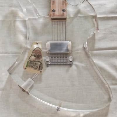 Fernandes MG-85C Clear Acrylic Mockingbird-Hide of X Japan Signature Model image 5