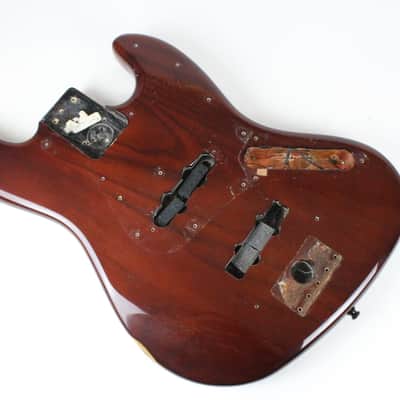 1978 Fender Jazz Bass BODY Burgundy Red Walnut ASH 3-Bolt to 4-Bolt 1970's Vintage image 5