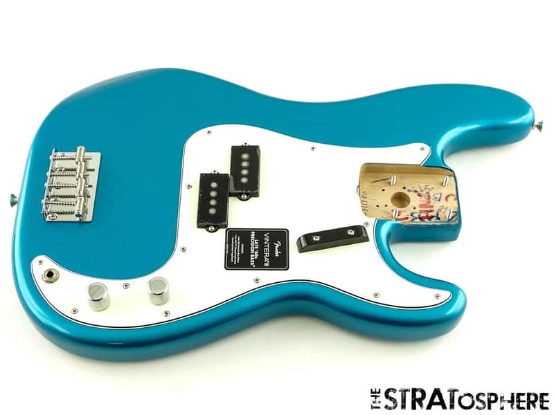 Fender Vintera III Late 60s Precision Bass LOADED BODY Lake Placid Blue image 1
