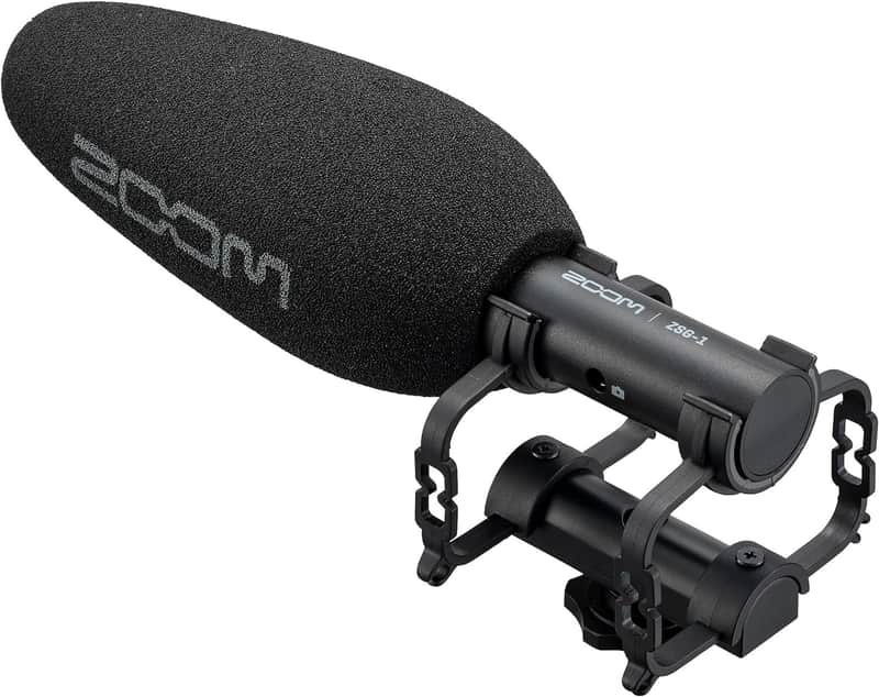 Zoom ZSG-1 Stereo On-Camera Microphone, for Capturing Dialogue and Sound Effects, Highly Directional, Shockmount, Lightweight, Use with Camera or Mobile Phone, for Content Creators image 1