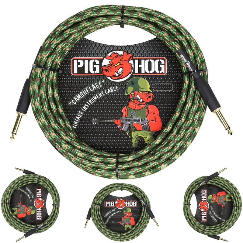 Pig Hog "Camouflage" Instrument Cable, 20 Foot FT PCH20CF Lifetime Warranty! image 1