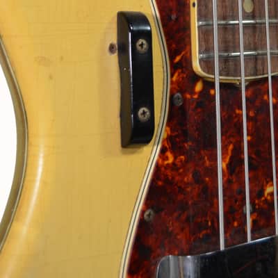 Fender 1966 Vintage Jazz Bass Custom Color Olympic White Matching Headstock w/ OHSC – Used 1966 - Olympic White image 10