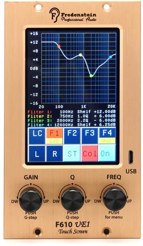 Fredenstein F610 UE-1 500 Series Stereo 4-band Parametric Equalizer image 1