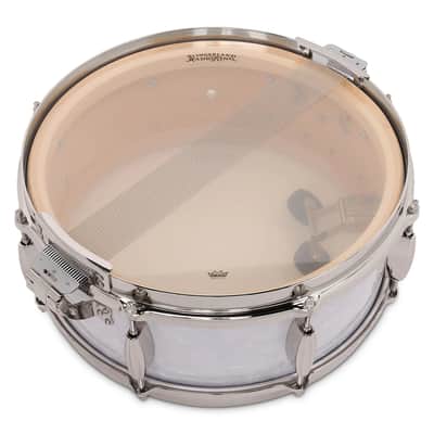 Slingerland 5.5x14" Radio King Solid Maple Snare Drum, White Marine Pearl, Nickel HW image 6