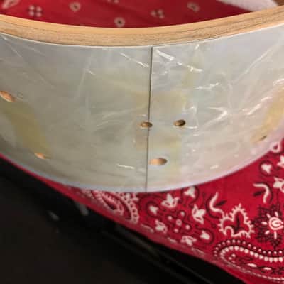 Slingerland No. 153 Super Gene Krupa Radio King 5.5x14" 8-Lug Solid Maple Snare Drum with Clamshell Strainer 1960 - 1962 - White Marine Pearl image 18