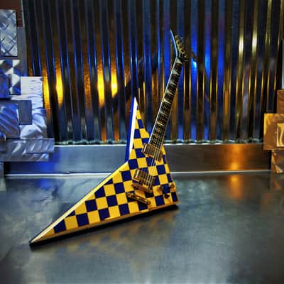 Robin Wedge 1987 Custom.  One of a kind.  Blue Yellow Checkerboard finish. Plays great. Rare. Cool+ image 1