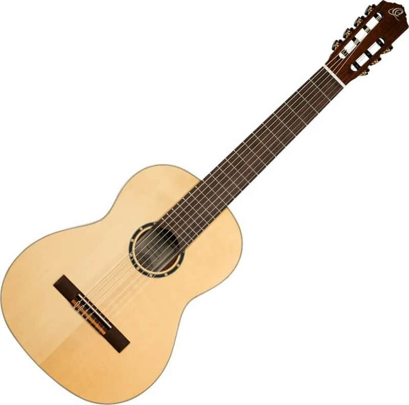 Ortega R133-7 Family Series Pro Solid Spruce Top Nato Neck Nylon 7-String Classical Acoustic Guitar w/Gig Bag image 1