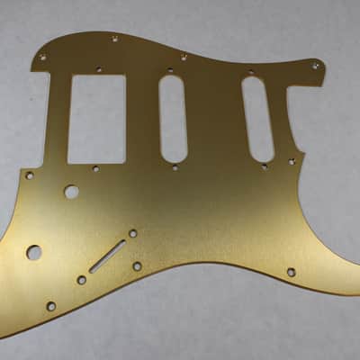 Brushed Gold Anodized Aluminum HSS Strat Pickguard- Fits Fender Stratocaster image 1