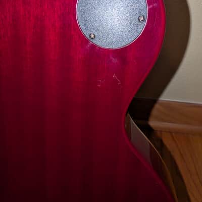 Epiphone Les Paul Standard 50’s Guitar in Bourbon Burst over a Flame Maple Top with Locking Hard Shell Case (with key). Very Good Condition. Fresh professional set up. Made in 2020. image 16