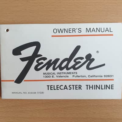 [Vintage] Fender Telecaster Thinline Owner's Manual 1972 (#3) image 1