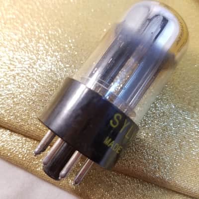 Sylvania 6SN7GTA tNOS AT1000 TESTED Vacuum Tube T8 Chrome top angled T plate 6SN7GTB dual triode 1954-1959 image 8