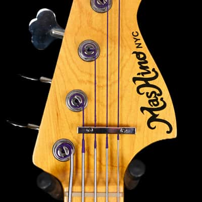 Mas Hino NYC 5-string  Jazz Bass MN fretless in Black w/Gigbag image 8