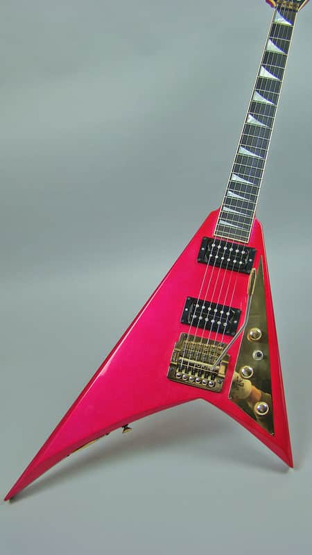 Jackson Randy Rhoads Flying V 1984 Hot Pink Metal Flake | Reverb