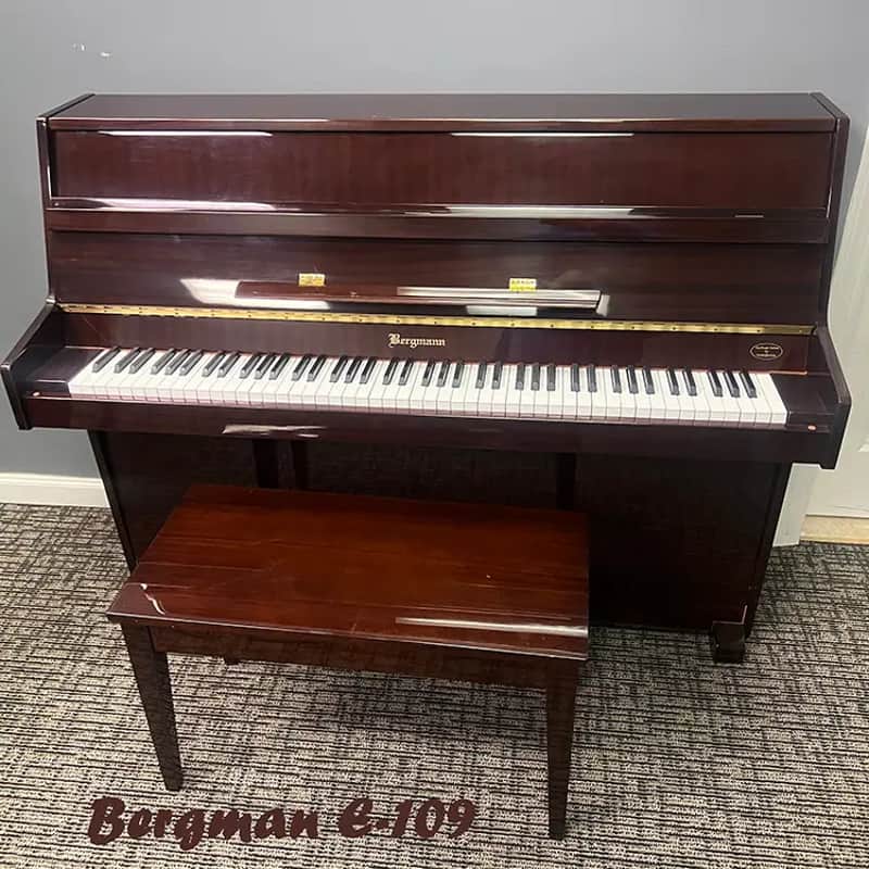 2002 Bergman E109 Mahogany High Polish 42" Console Upright Piano * Free 1st floor NJ delivery!
