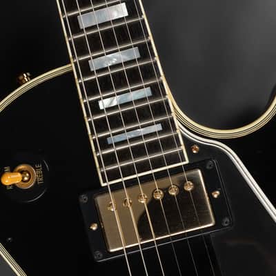 2021 Gibson Custom Shop Historic '57 Les Paul Custom Black Beauty Reissue - Ebony VOS | USA Vintage Long Neck Tenon No Weight Relief 4.18kg | CoA OHSC image 21
