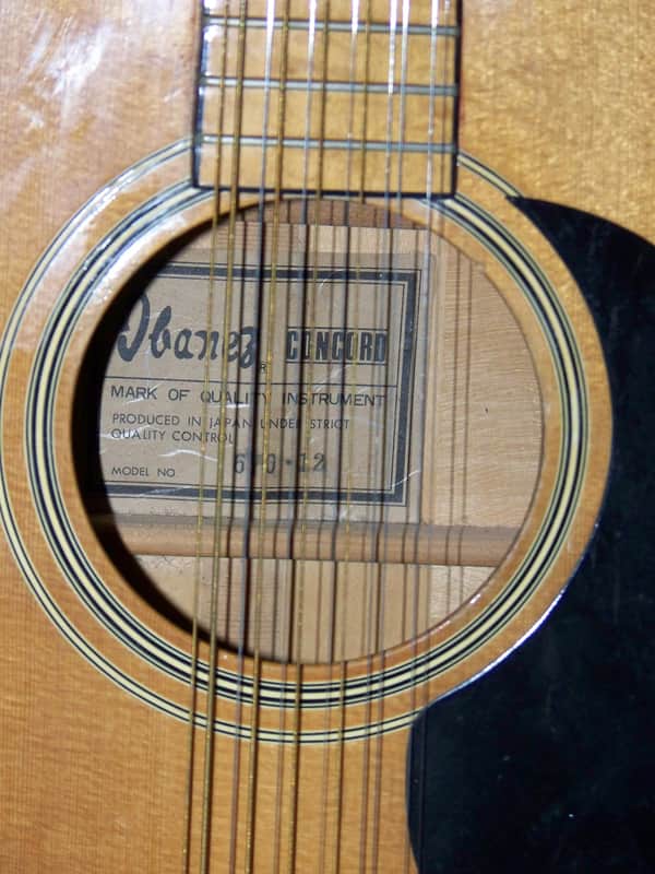 IBANEZ CONCORD MODEL 670-12 12 String Acoustic Guitar (rare maple