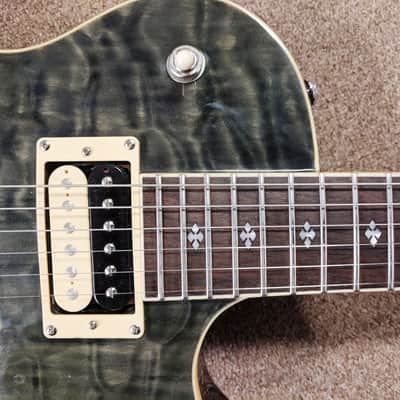 Xaviere Guitar Fetish Xv-550 Series Solid Carved Maple Semi Hollow Highly Figured Quilt Top LP Shape image 4